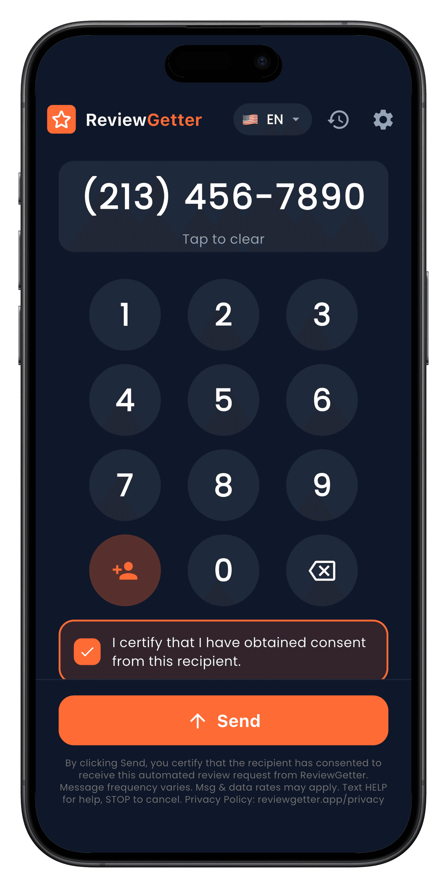 Review Getter App Screenshot